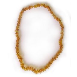 Colar de Âmbar Arredondado Irregular Bebé – Criança Mel
